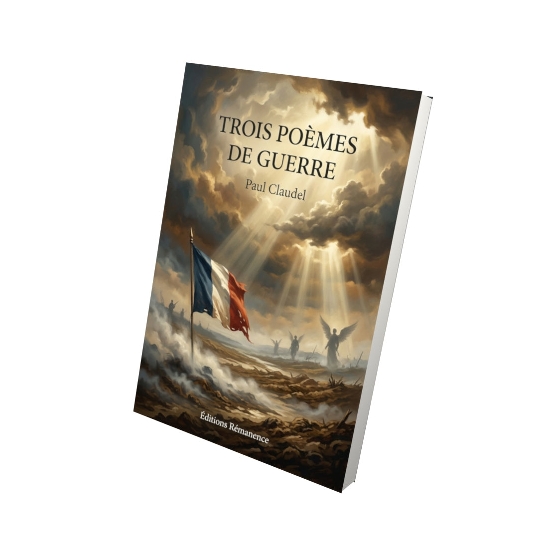 Livre Trois poèmes de guerre par Paul Claudel - Vue 3D - Editions Remanence
