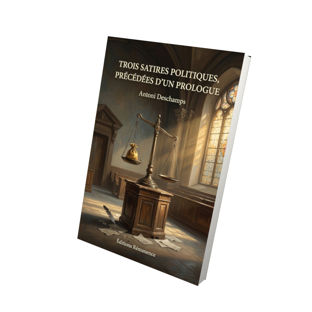 Livre Trois Satires politiques, Précédées d’un Prologue par Antoni Deschamps - Vue 3D - Editions Remanence