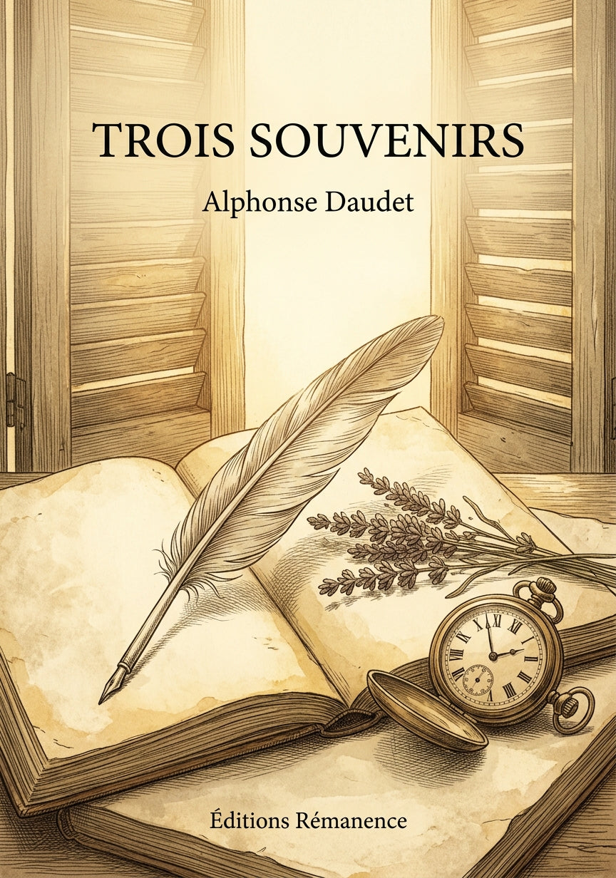 Livre Trois Souvenirs par Alphonse Daudet - Couverture - Editions Remanence
