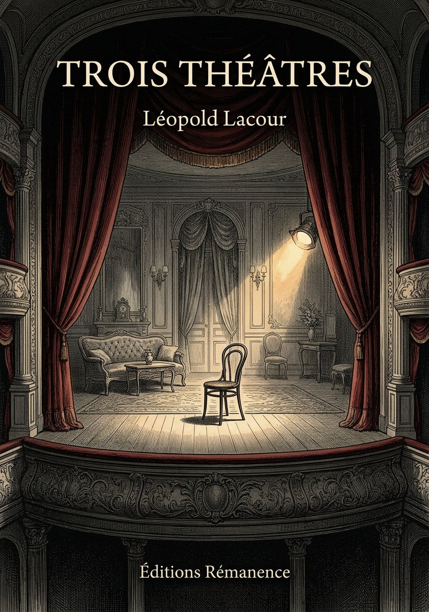 Livre Trois théâtres par Léopold Lacour - Couverture - Editions Remanence