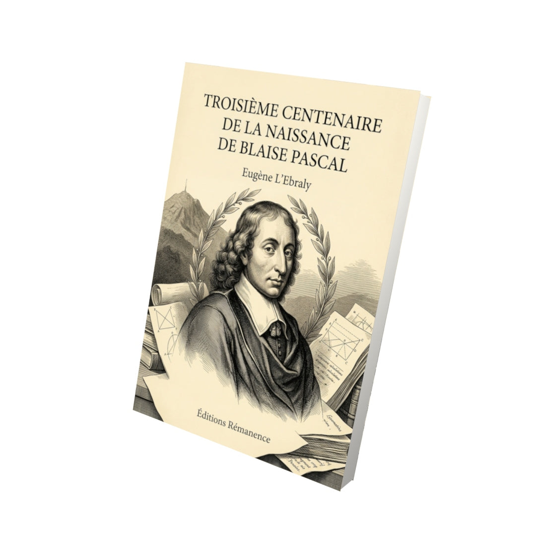 Livre Troisième centenaire de la naissance de Blaise Pascal par Eugène L’Ebraly - Vue 3D - Editions Remanence