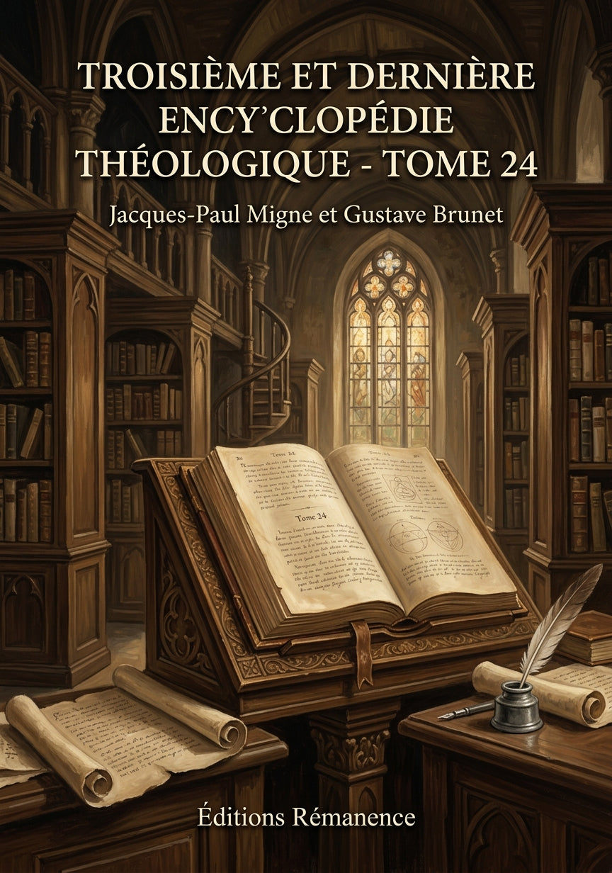 Livre Troisième et dernière encyclopédie théologique - Tome 24 par Jacques-Paul Migne et Gustave Brunet - Couverture - Editions Remanence