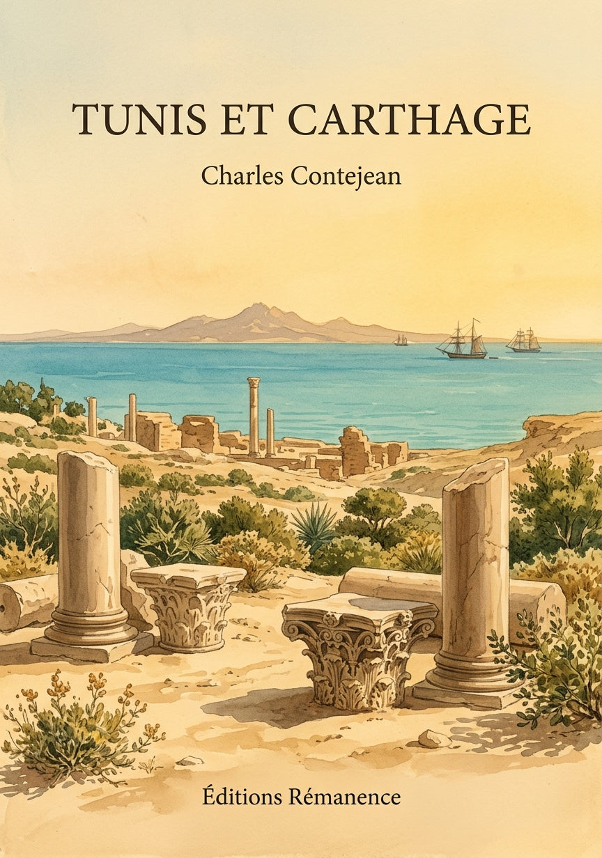 Livre Tunis et Carthage par Charles Contejean - Couverture - Editions Remanence