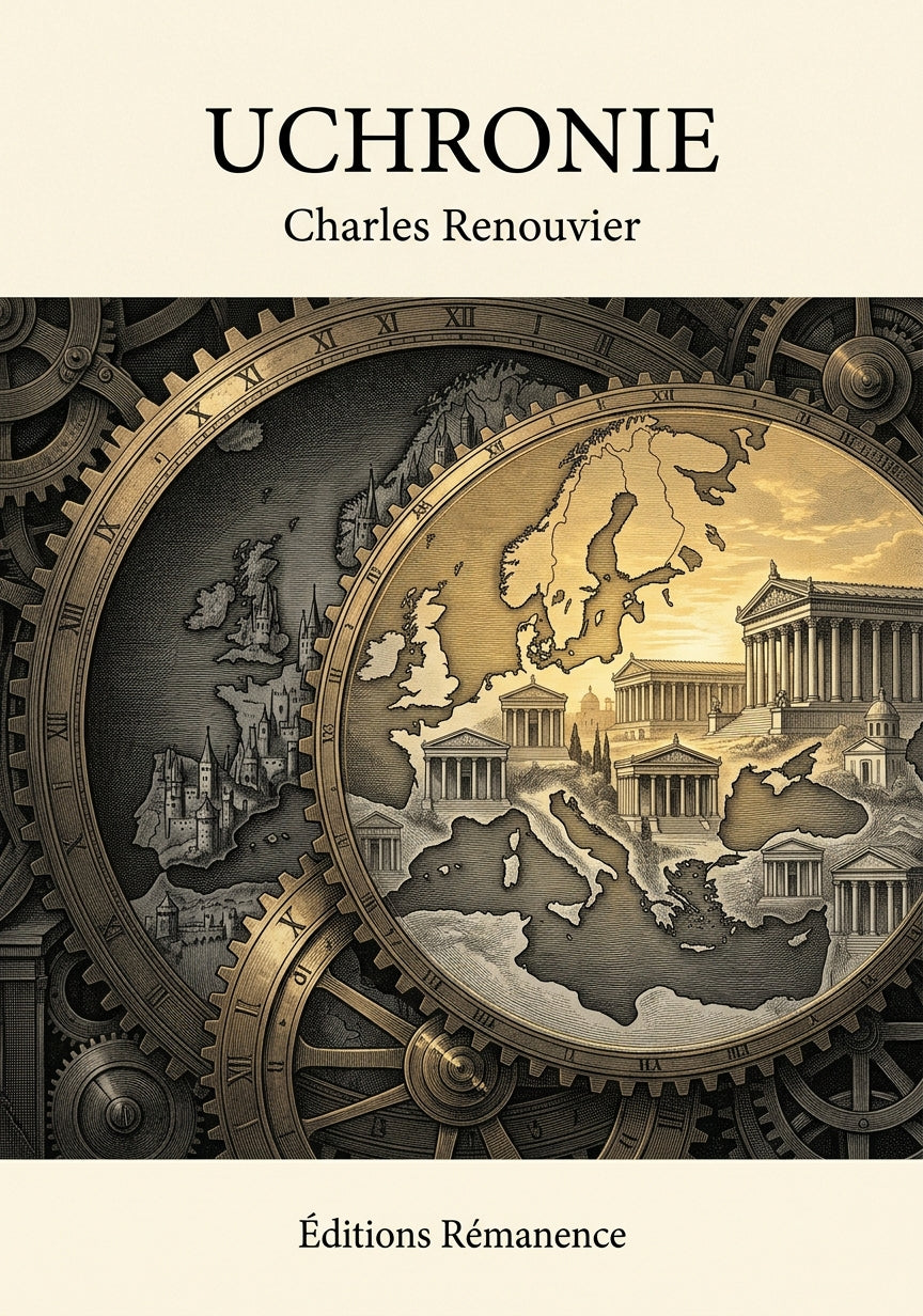 Livre Uchronie par Charles Renouvier - Couverture - Editions Remanence