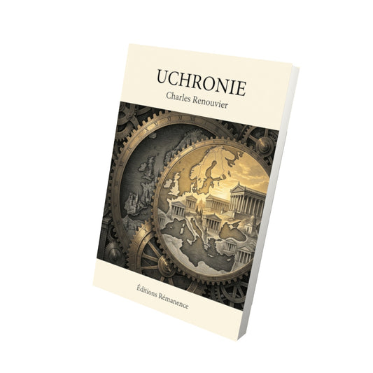 Livre Uchronie par Charles Renouvier - Vue 3D - Editions Remanence