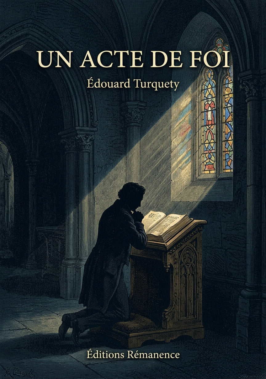 Livre Un Acte de foi par Édouard Turquety - Couverture - Editions Remanence