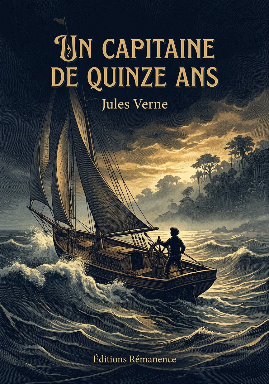 Livre Un capitaine de quinze ans par Jules Verne - Couverture - Editions Remanence