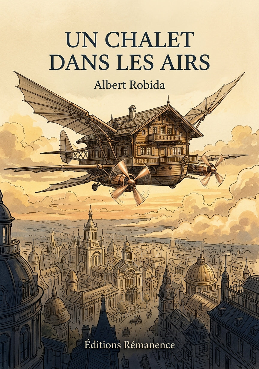 Livre Un chalet dans les airs par Albert Robida - Couverture - Editions Remanence