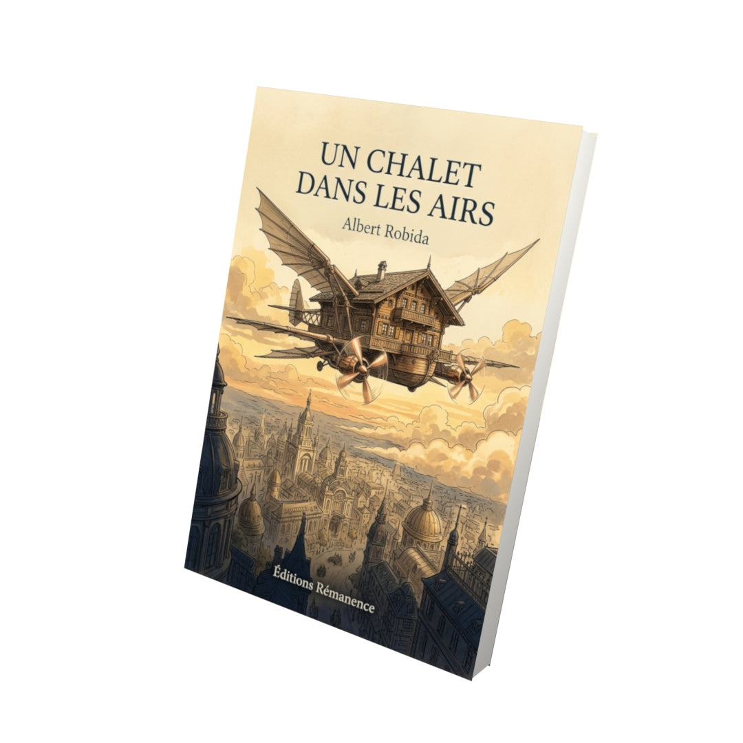 Livre Un chalet dans les airs par Albert Robida - Vue 3D - Editions Remanence