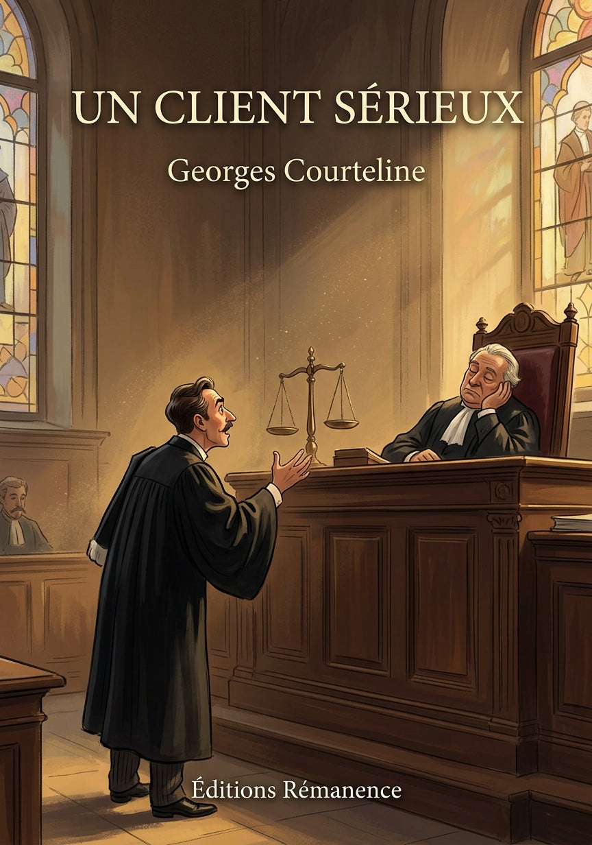 Livre Un Client sérieux par Georges Courteline - Couverture - Editions Remanence