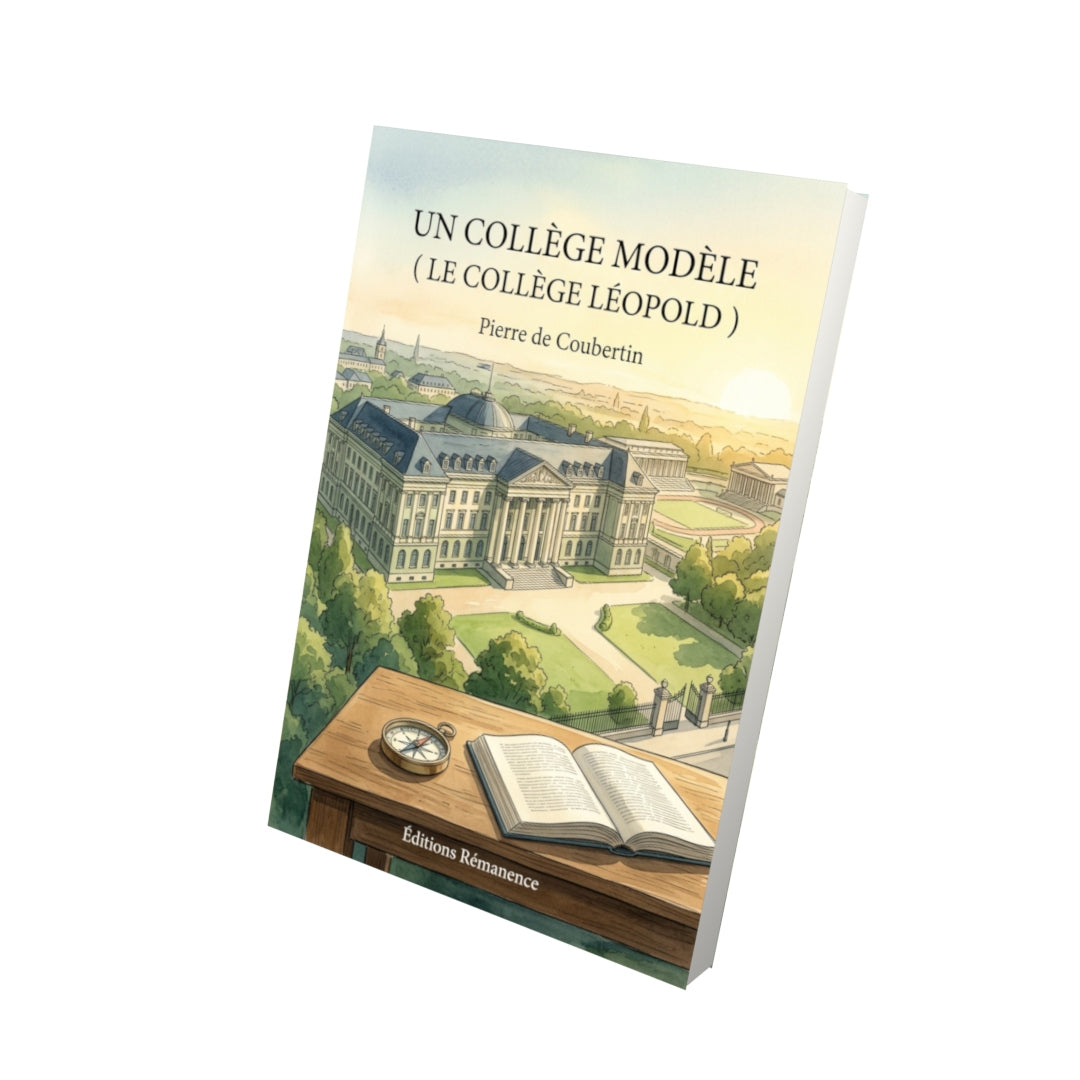Livre Un Collège modèle (le Collège Léopold ) par Pierre de Coubertin - Vue 3D - Editions Remanence