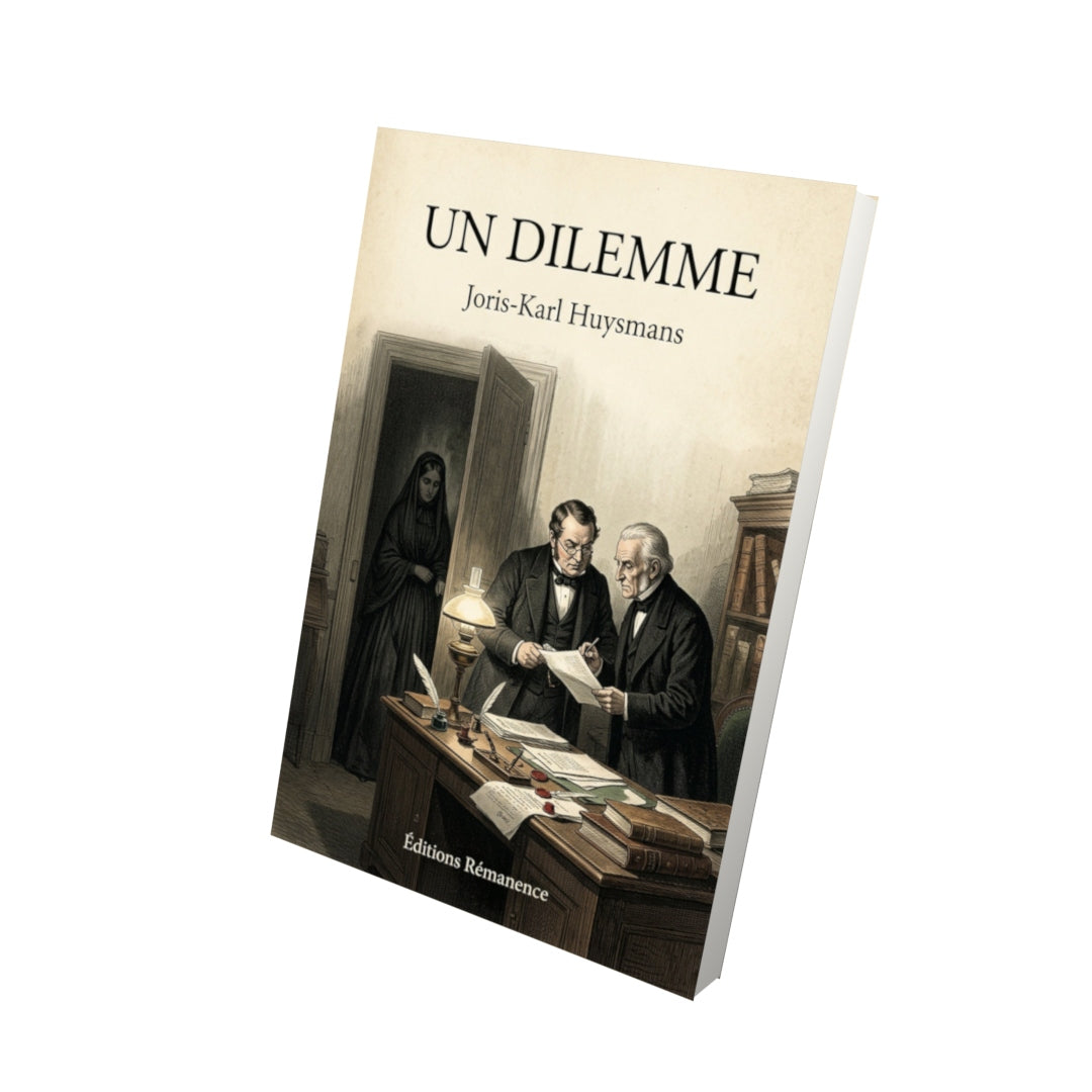 Livre Un dilemme - Joris-Karl Huysmans - Vue 3D - Editions Remanence