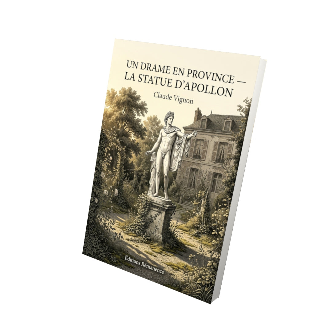 Livre Un drame en province — La Statue d’Apollon par Claude Vignon - Vue 3D - Editions Remanence