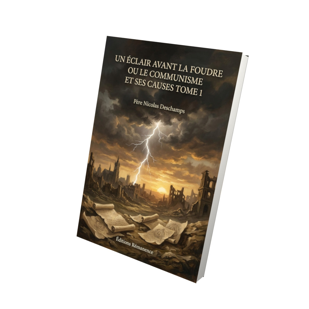 Livre Un éclair avant la foudre ou le communisme et ses causes Tome 1 - Père Nicolas Deschamps - Vue 3D - Editions Remanence