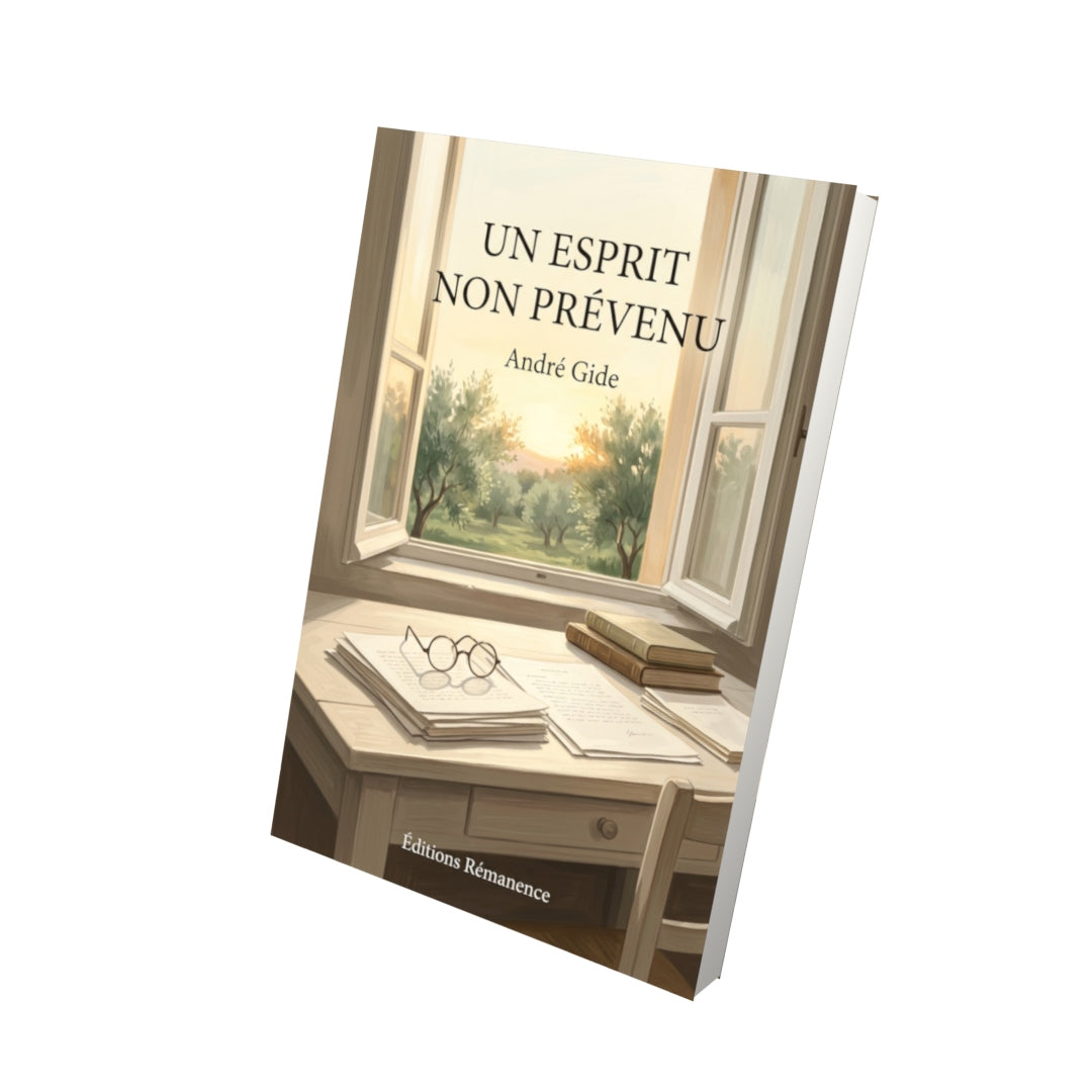 Livre Un esprit non prévenu par André Gide - Vue 3D - Editions Remanence