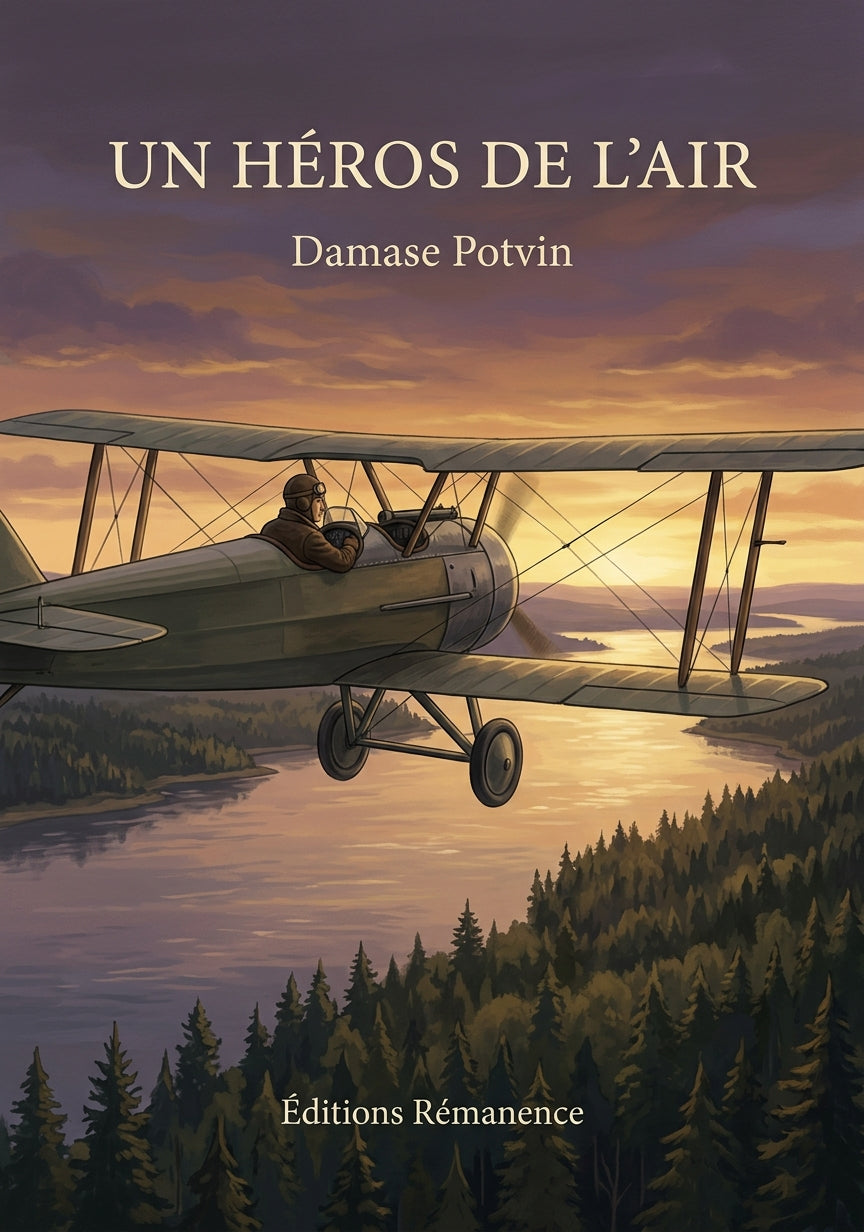 Livre Un héros de l’air par Damase Potvin - Couverture - Editions Remanence