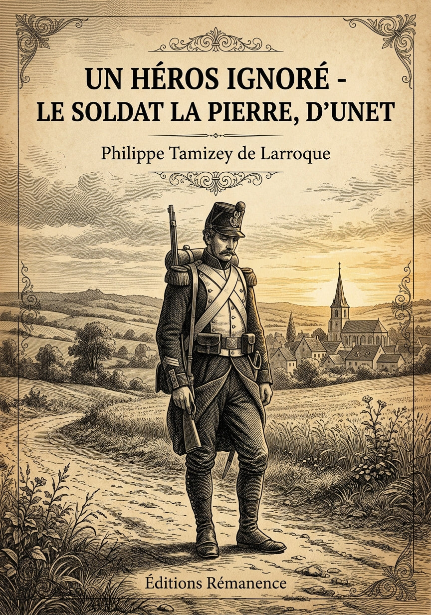 Livre Un héros ignoré - le soldat La Pierre, d’Unet par Philippe Tamizey de Larroque - Couverture - Editions Remanence