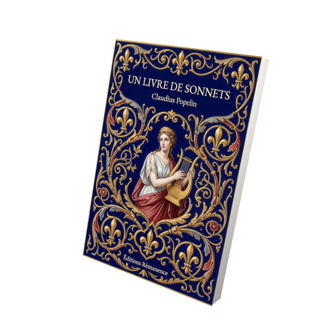 Livre Un livre de sonnets par Claudius Popelin - Vue 3D - Editions Remanence