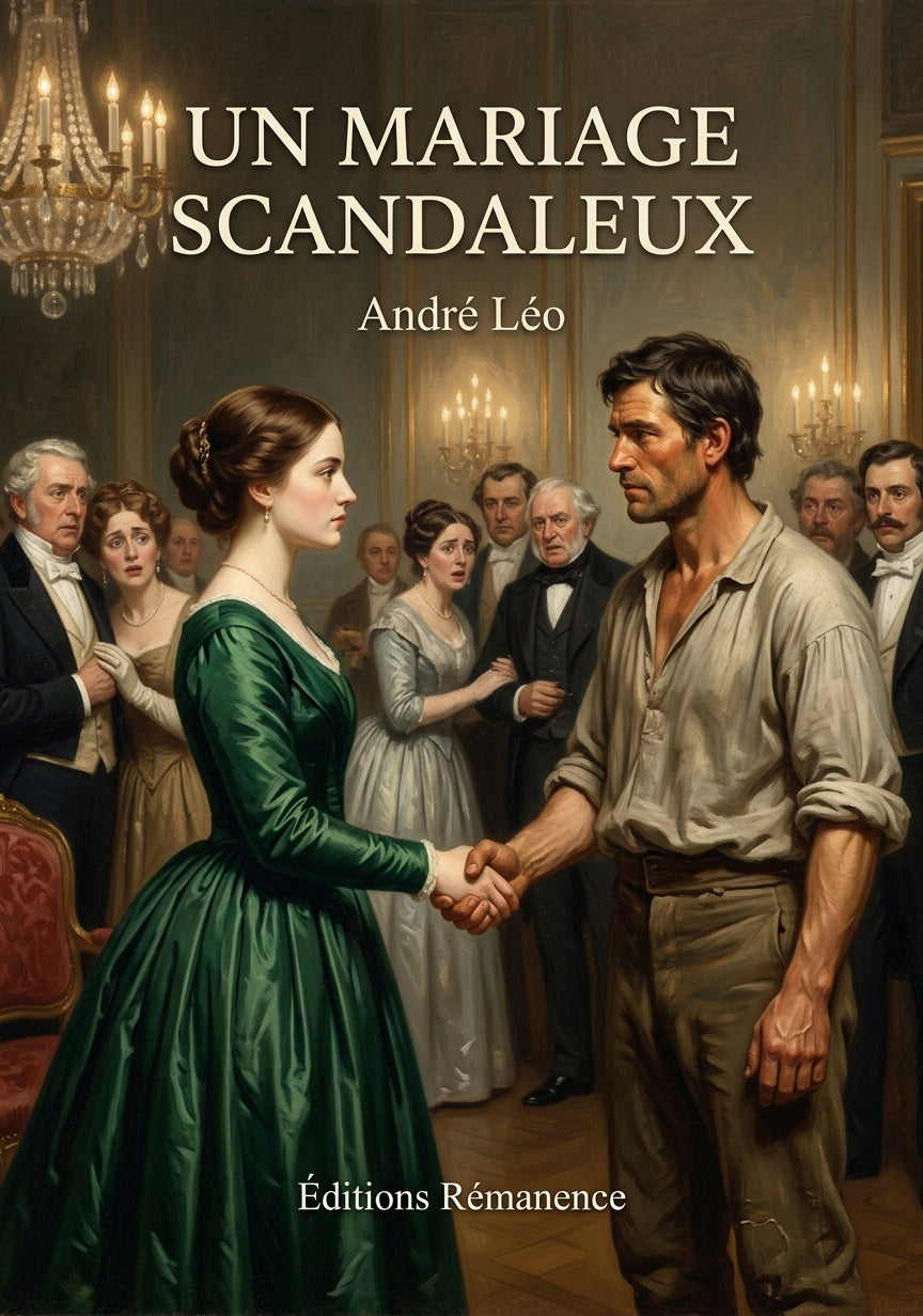 Livre Un mariage scandaleux par André Léo - Couverture - Editions Remanence