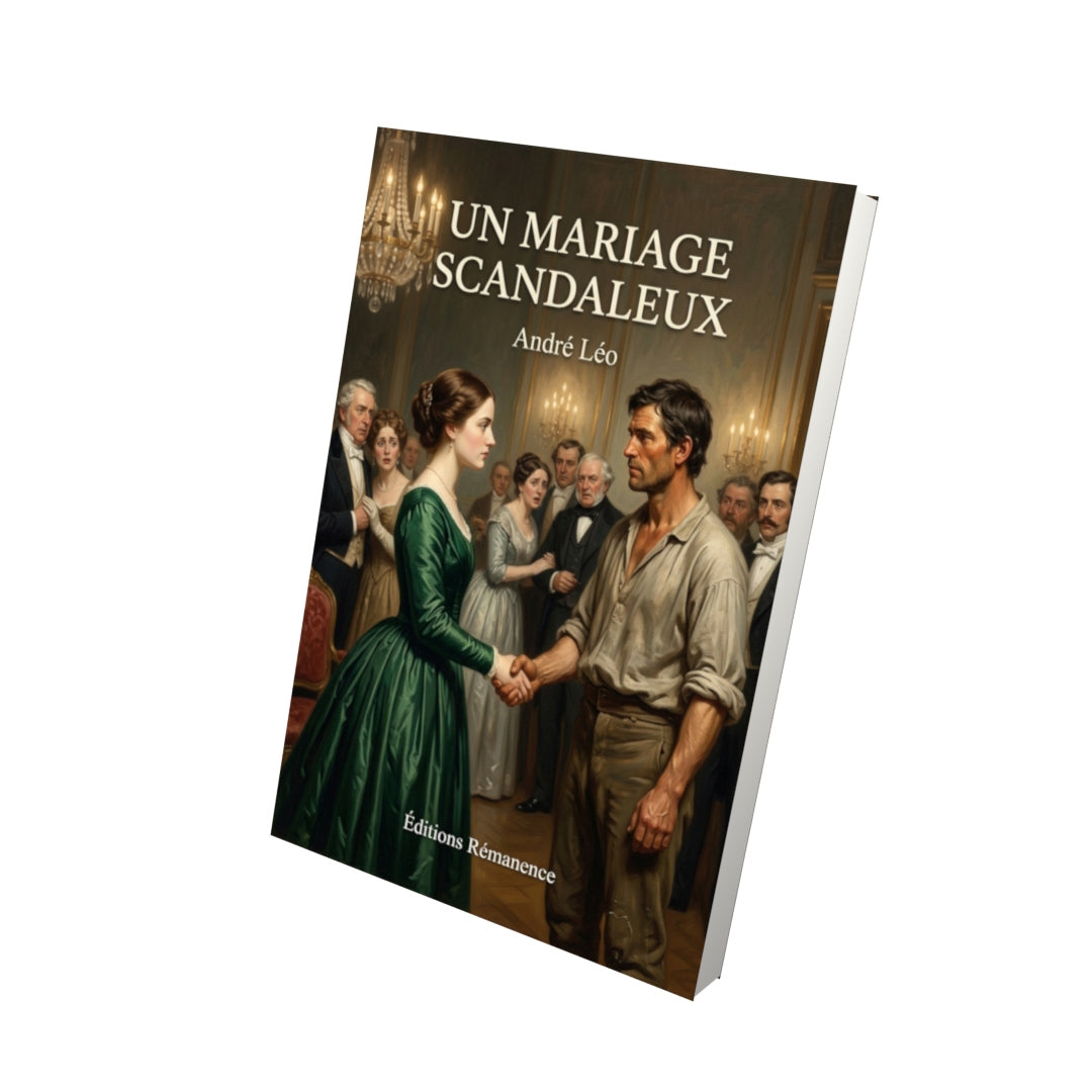 Livre Un mariage scandaleux par André Léo - Vue 3D - Editions Remanence