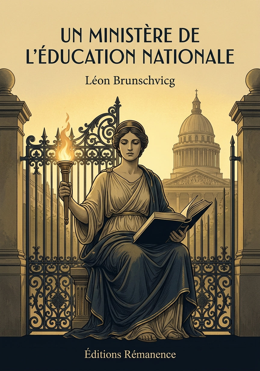 Livre Un ministère de l'éducation nationale par Léon Brunschvicg - Couverture - Editions Remanence
