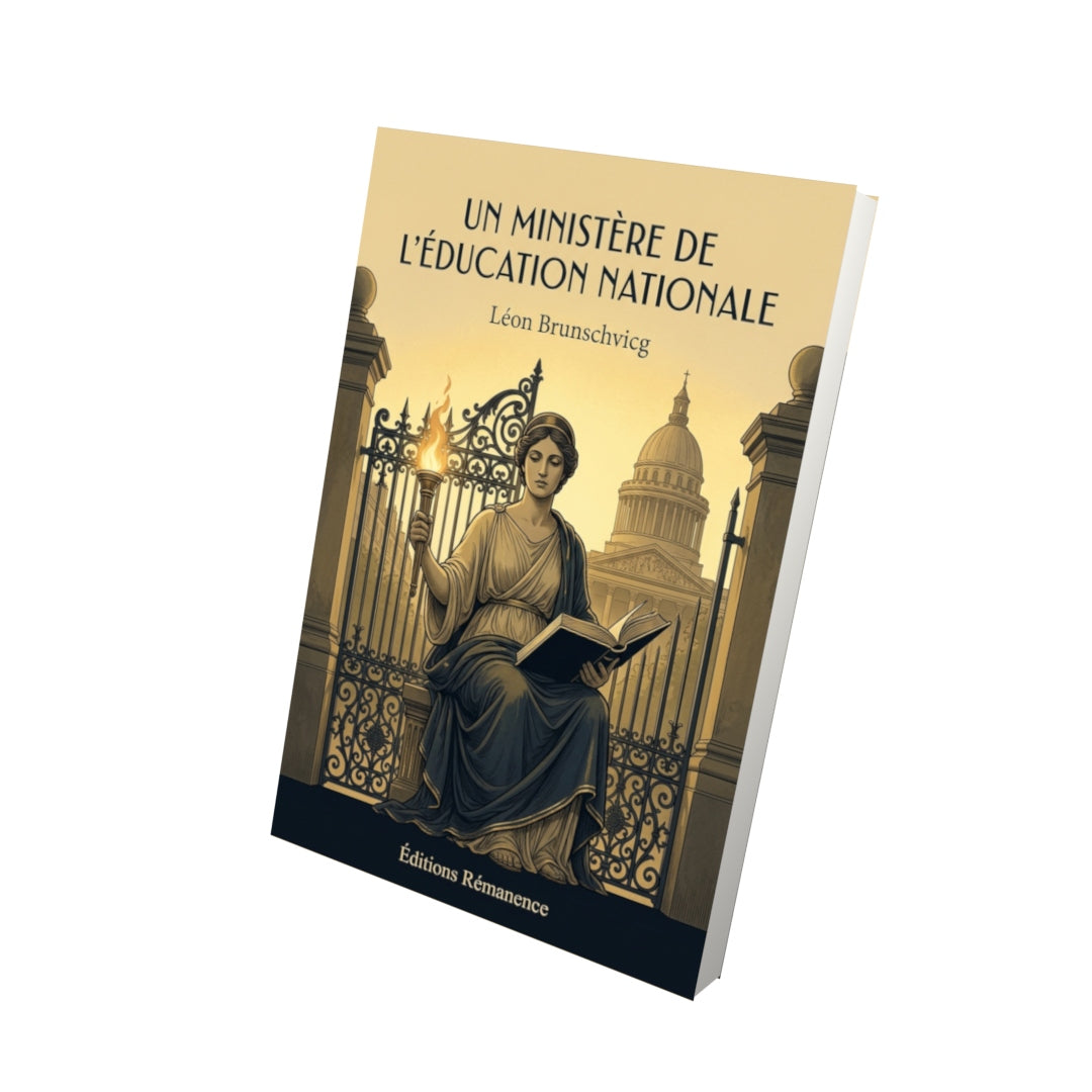 Livre Un ministère de l'éducation nationale par Léon Brunschvicg - Vue 3D - Editions Remanence