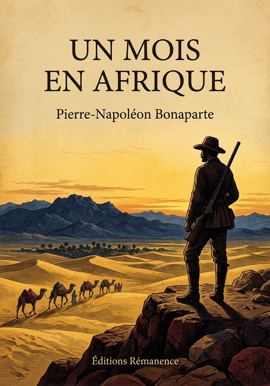 Livre Un mois en Afrique par Pierre-Napoléon Bonaparte - Couverture - Editions Remanence