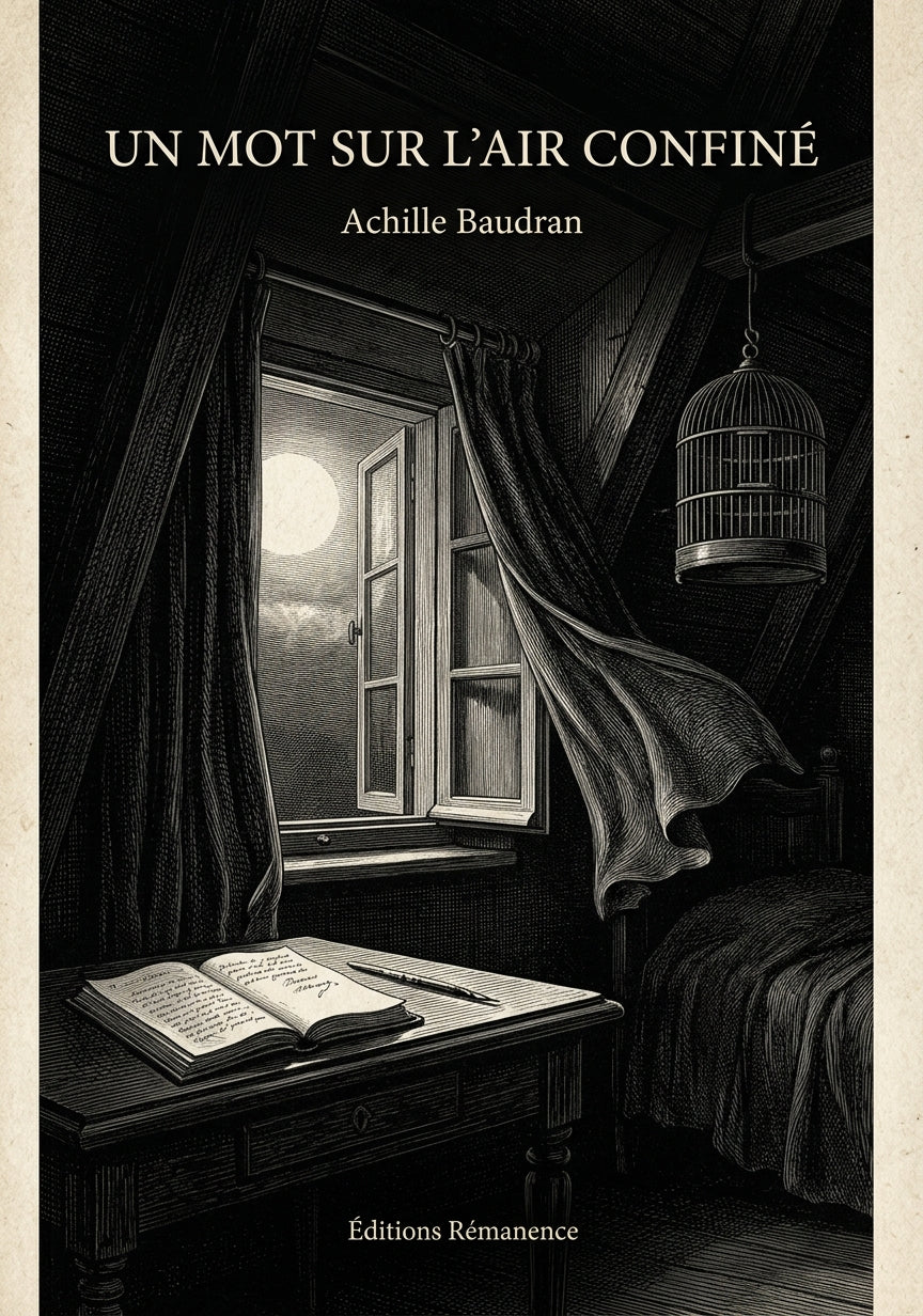 Livre Un mot sur l’air confiné par Achille Baudran - Couverture - Editions Remanence