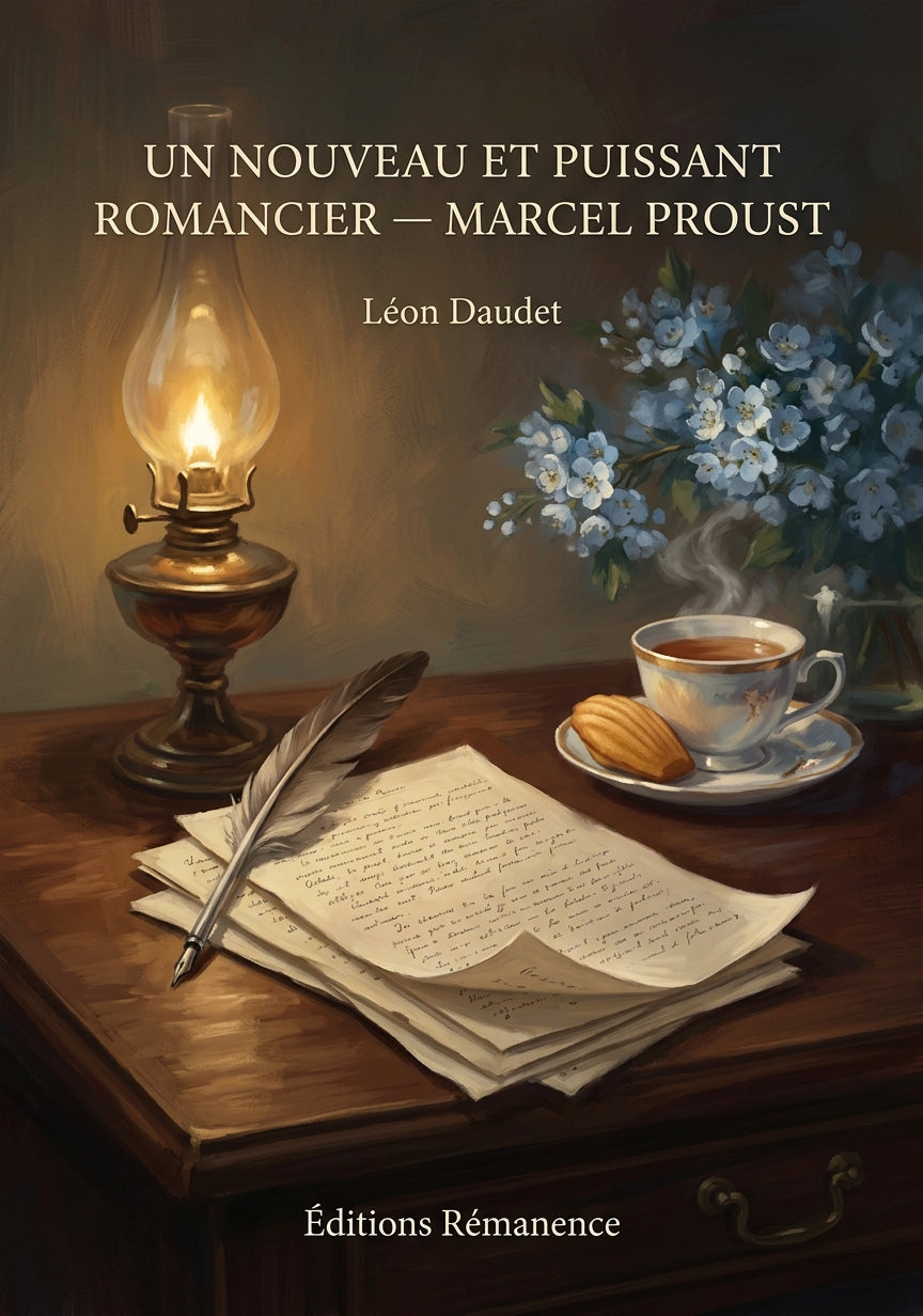 Livre Un nouveau et puissant romancier — Marcel Proust par Léon Daudet - Couverture - Editions Remanence