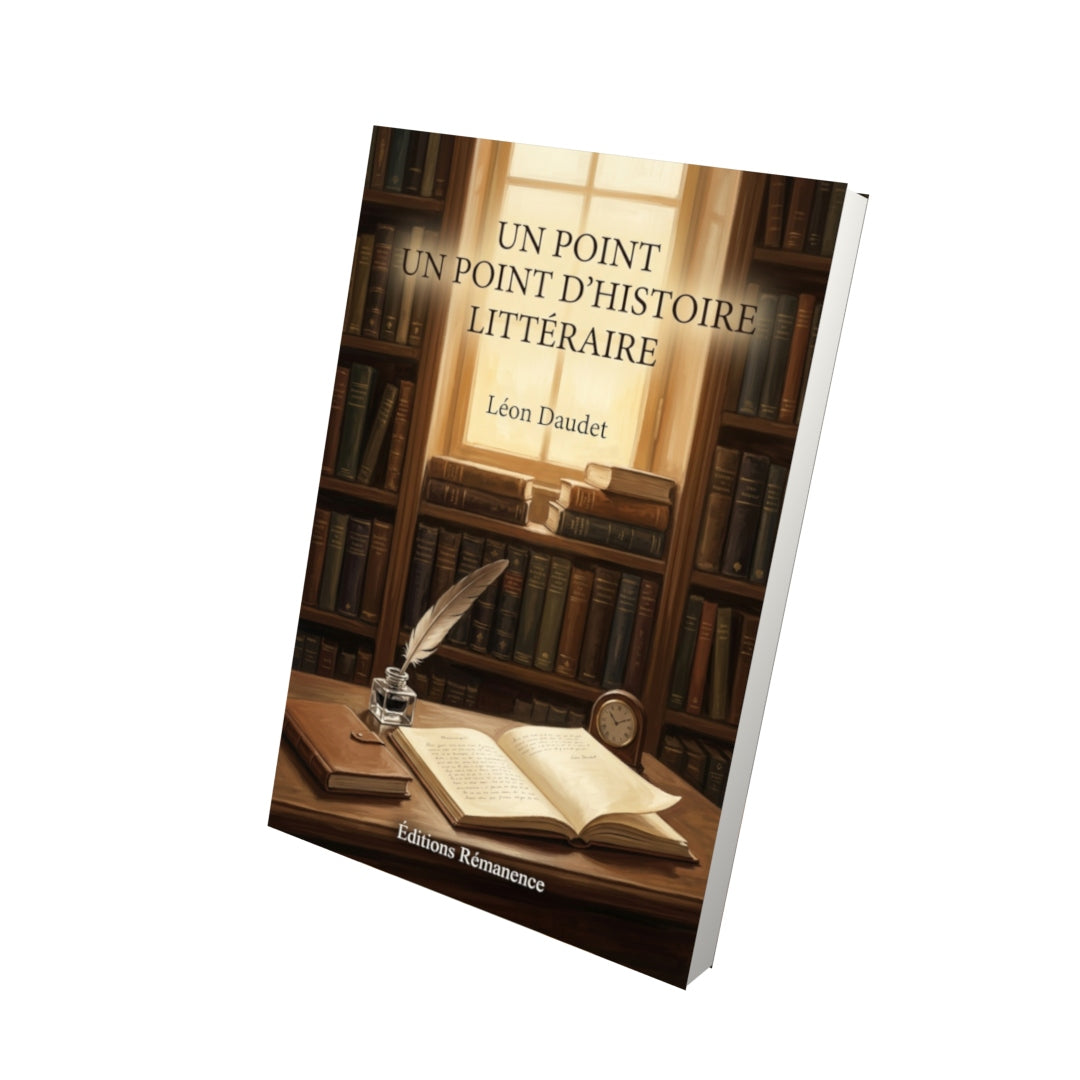 Livre Un point d’histoire littéraire par Léon Daudet - Vue 3D - Editions Remanence
