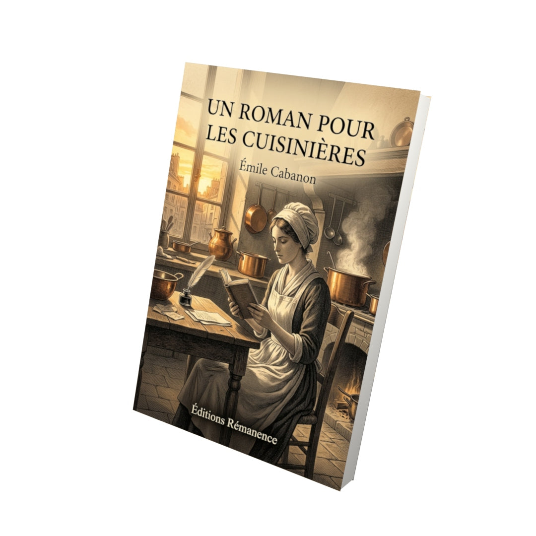 Livre Un Roman pour les cuisinières par Émile Cabanon - Vue 3D - Editions Remanence