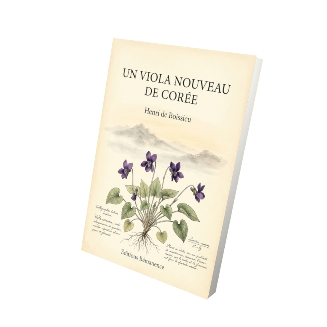 Livre Un Viola nouveau de Corée par Henri de Boissieu - Vue 3D - Editions Remanence