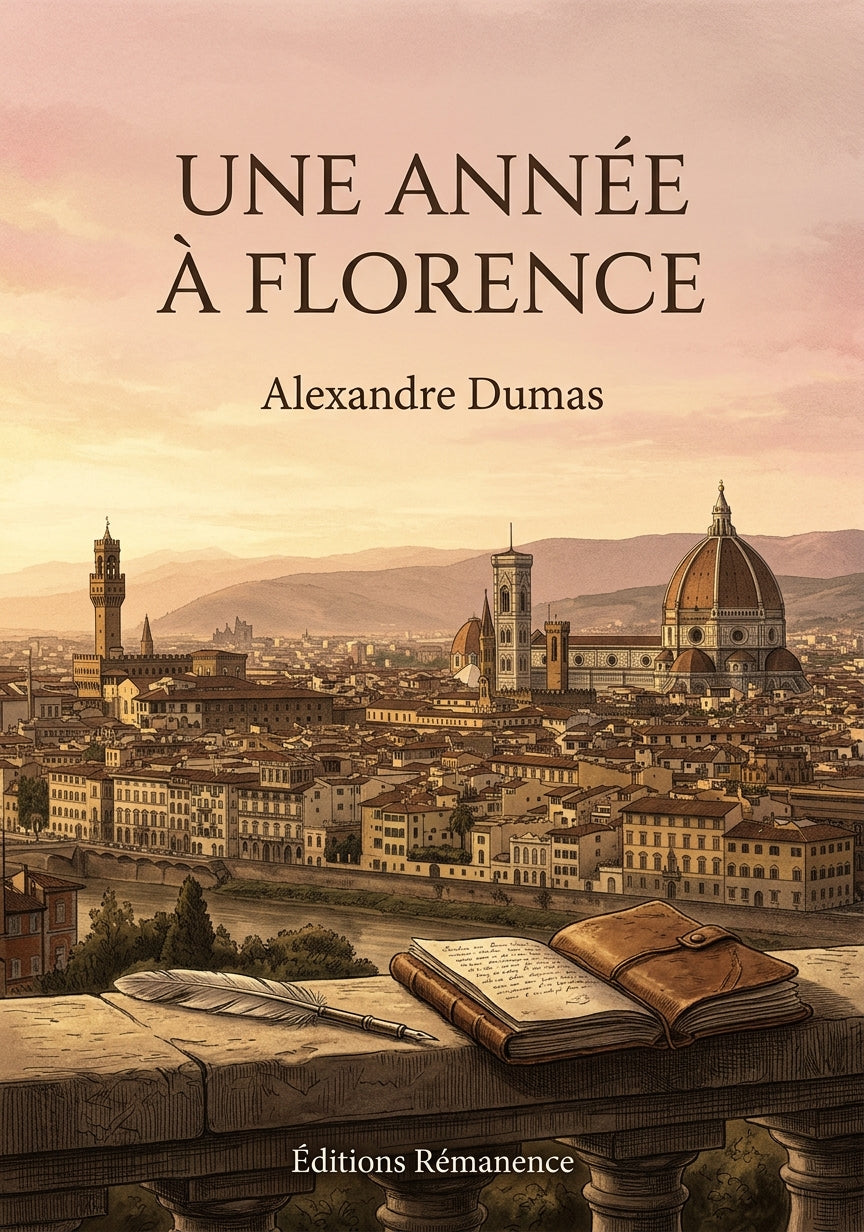 Livre Une année à Florence par Alexandre Dumas - Couverture - Editions Remanence