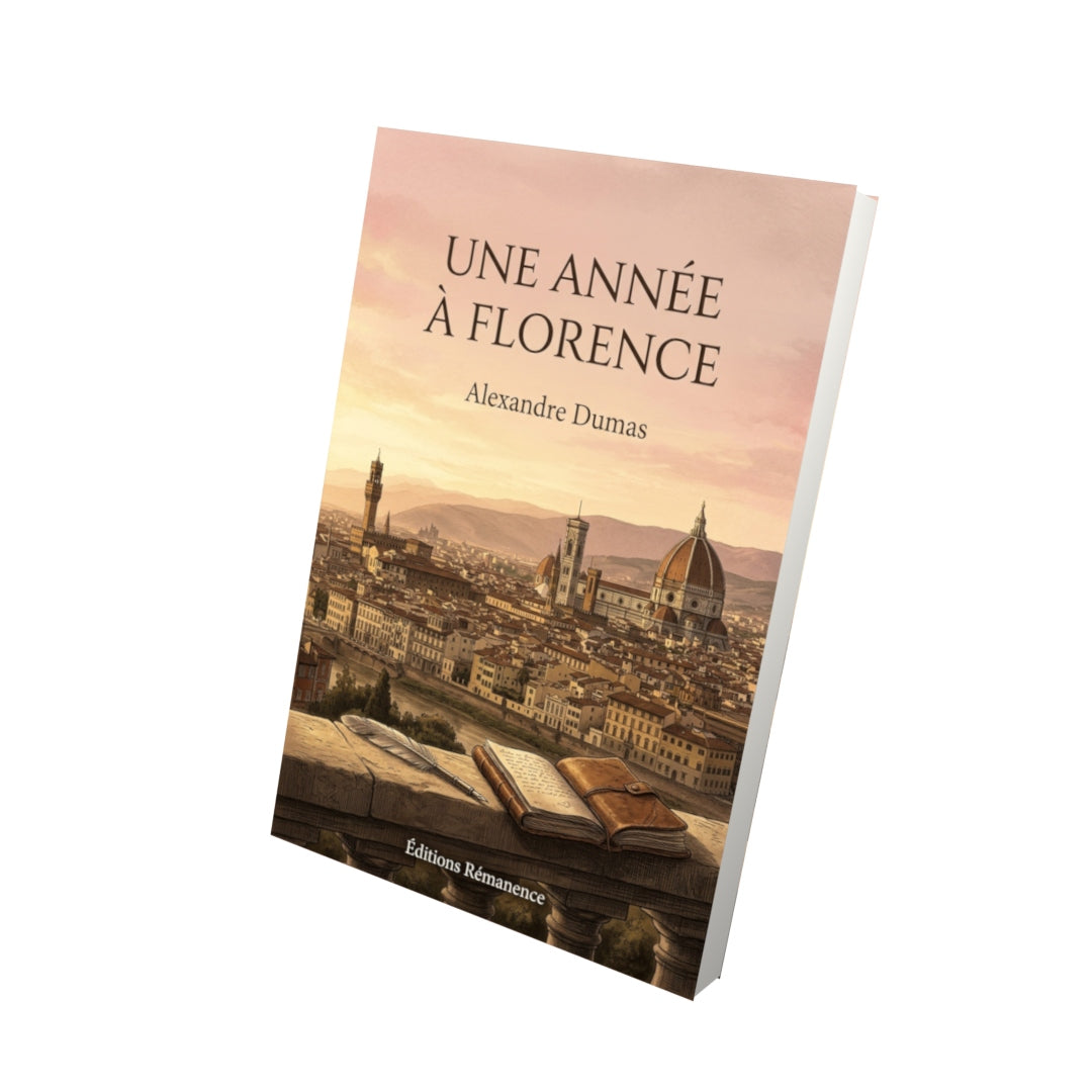 Livre Une année à Florence par Alexandre Dumas - Vue 3D - Editions Remanence