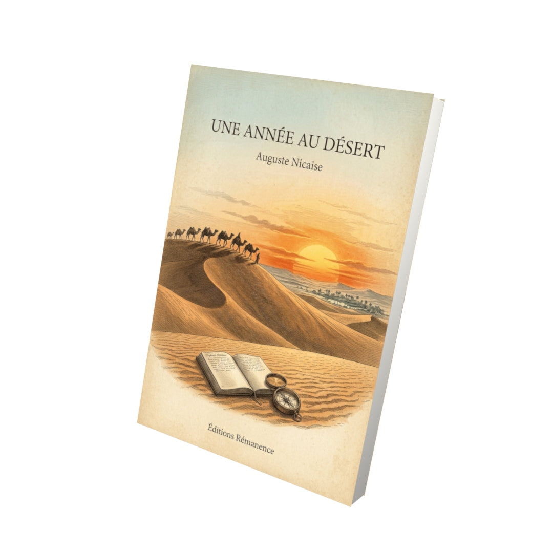 Livre Une année au désert - Auguste Nicaise - Vue 3D - Editions Remanence