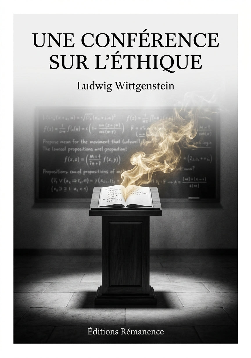 Livre Une conférence sur l’Éthique par Ludwig Wittgenstein - Couverture - Editions Remanence