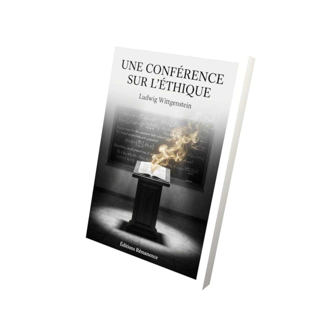 Livre Une conférence sur l’Éthique par Ludwig Wittgenstein - Vue 3D - Editions Remanence