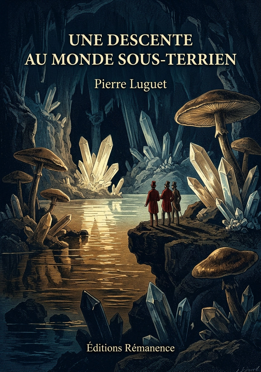 Livre Une descente au monde sous-terrien par Pierre Luguet - Couverture - Editions Remanence