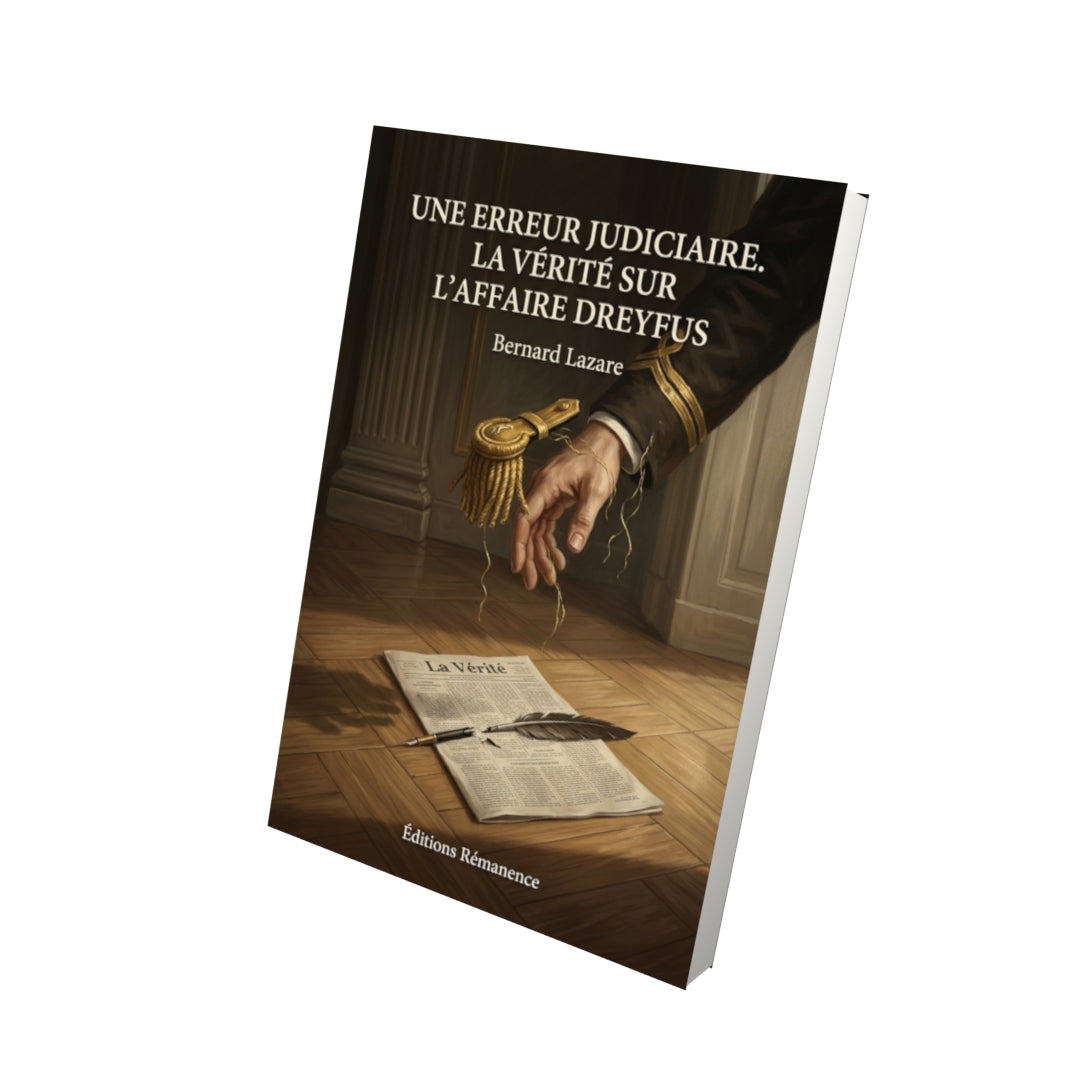 Livre Une erreur judiciaire. La vérité sur l'affaire Dreyfus par Bernard Lazare - Vue 3D - Editions Remanence