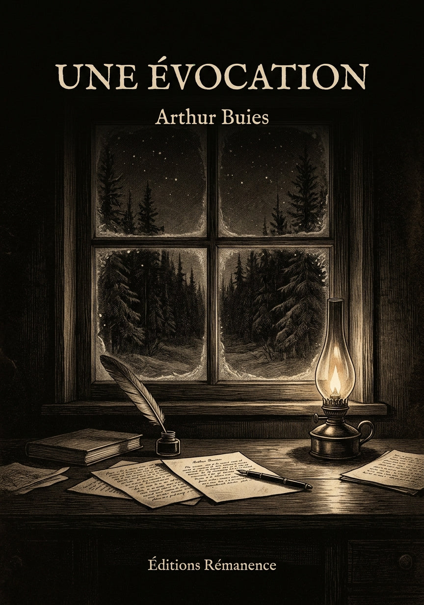 Livre Une évocation par Arthur Buies - Couverture - Editions Remanence