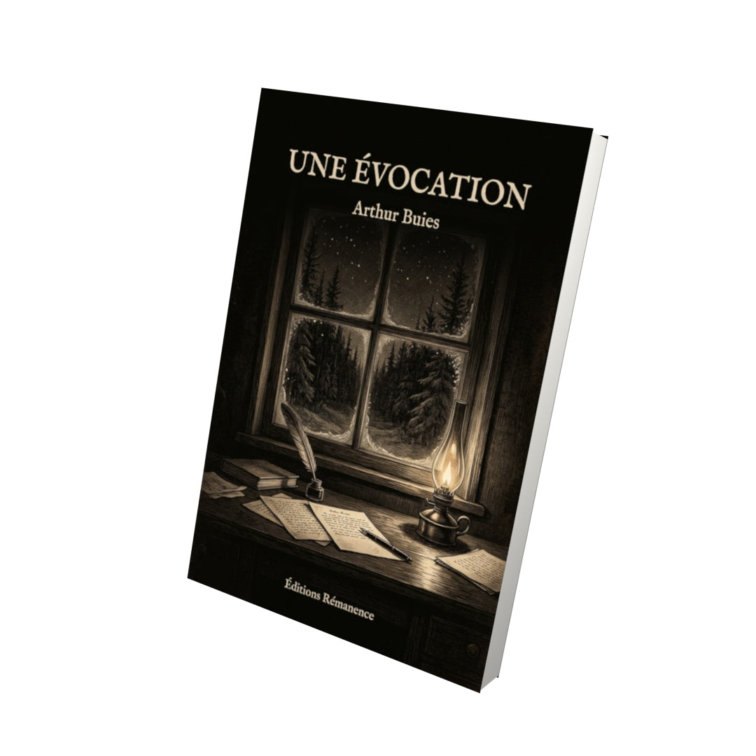 Livre Une évocation par Arthur Buies - Vue 3D - Editions Remanence