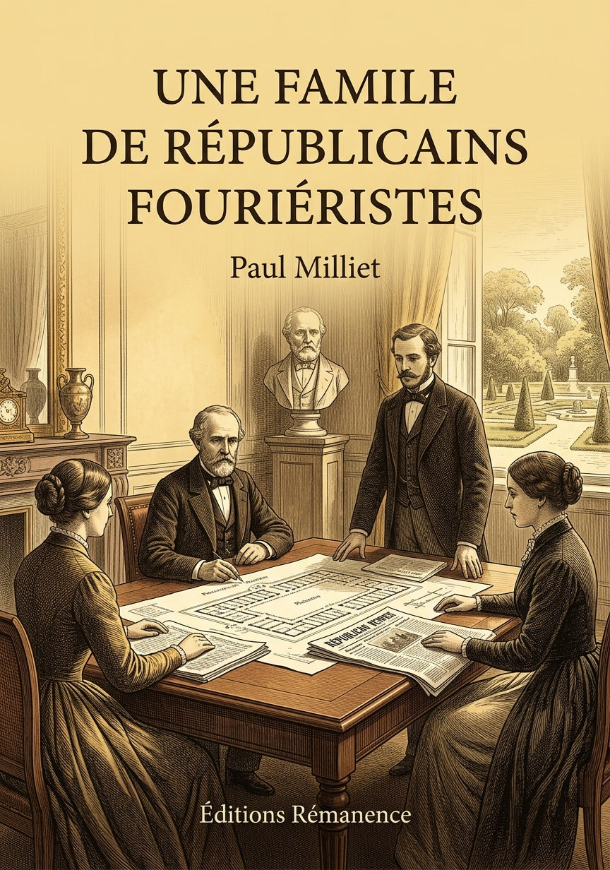 Livre Une famile de républicains fouriéristes par Paul Milliet - Couverture - Editions Remanence