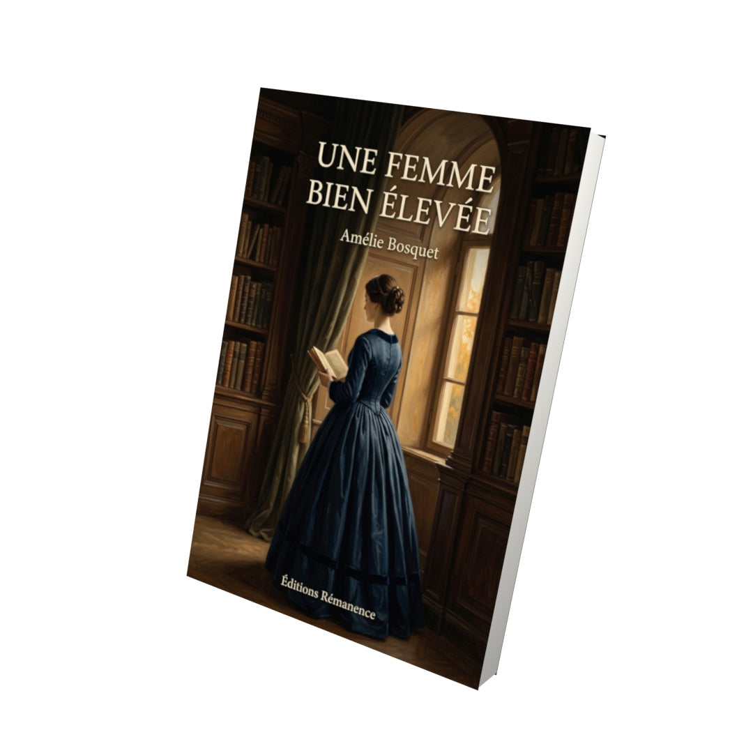 Livre Une femme bien élevée par Amélie Bosquet - Vue 3D - Editions Remanence