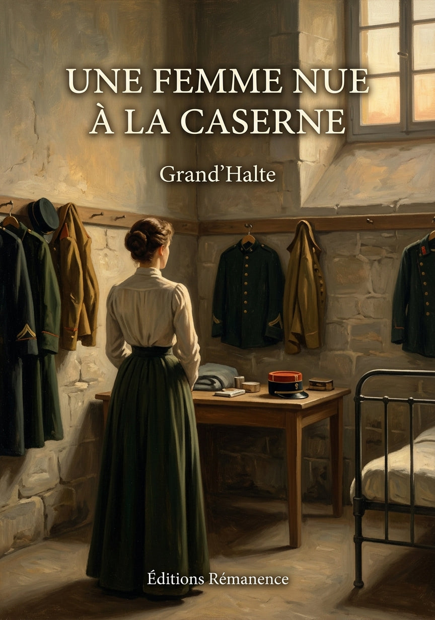 Livre Une femme nue à la caserne par Grand’Halte - Couverture - Editions Remanence