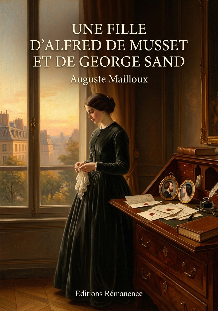 Livre Une fille d’Alfred de Musset et de George Sand par Auguste Mailloux - Couverture - Editions Remanence