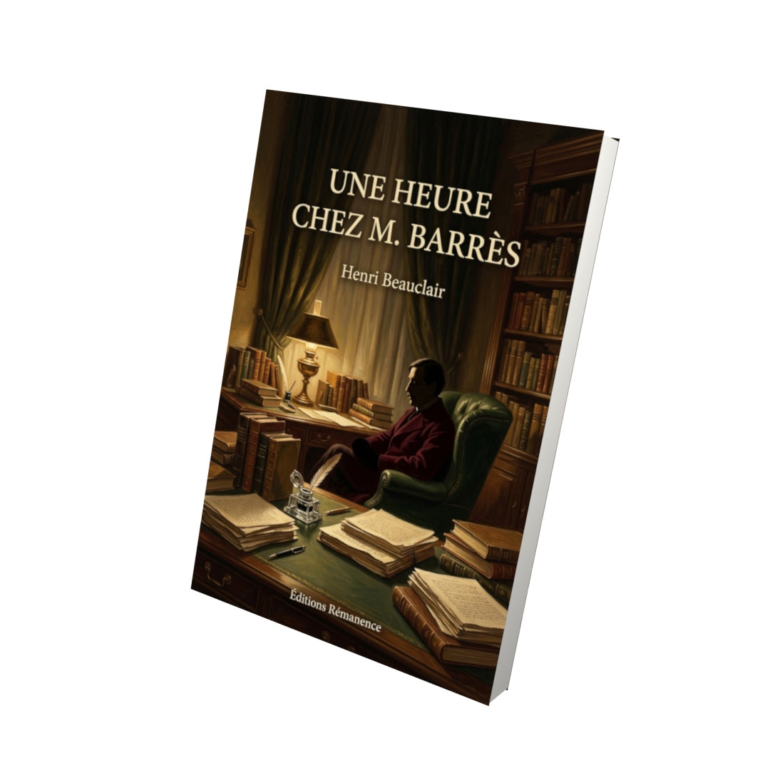 Livre Une heure chez M. Barrès par Henri Beauclair - Vue 3D - Editions Remanence