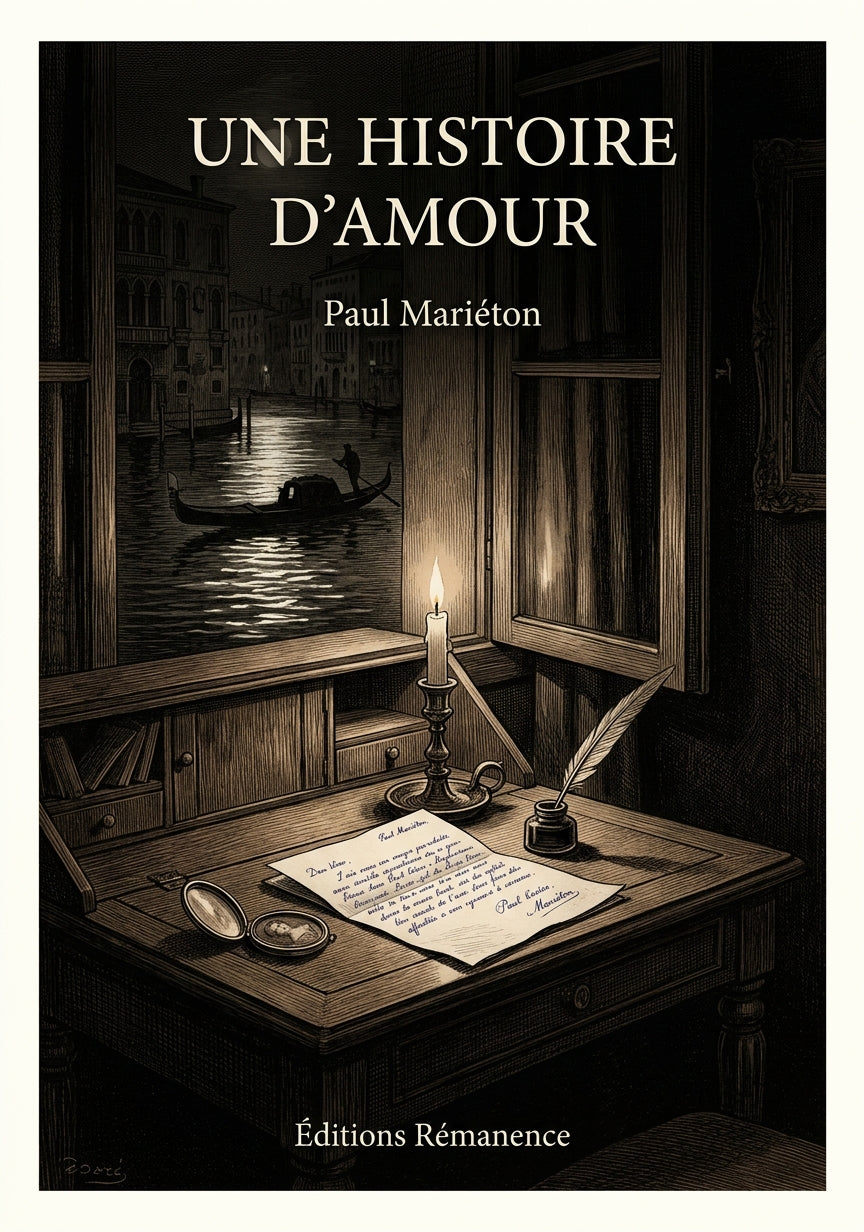 Livre Une histoire d’amour par Paul Mariéton - Couverture - Editions Remanence