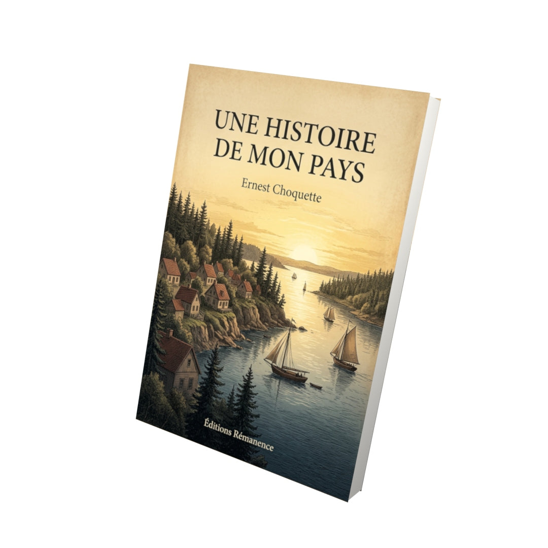 Livre Une histoire de mon pays par Ernest Choquette - Vue 3D - Editions Remanence