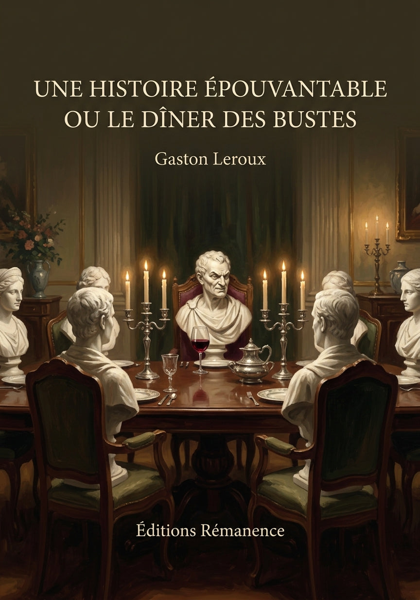 Livre Une histoire épouvantable ou Le Dîner des bustes par Gaston Leroux - Couverture - Editions Remanence