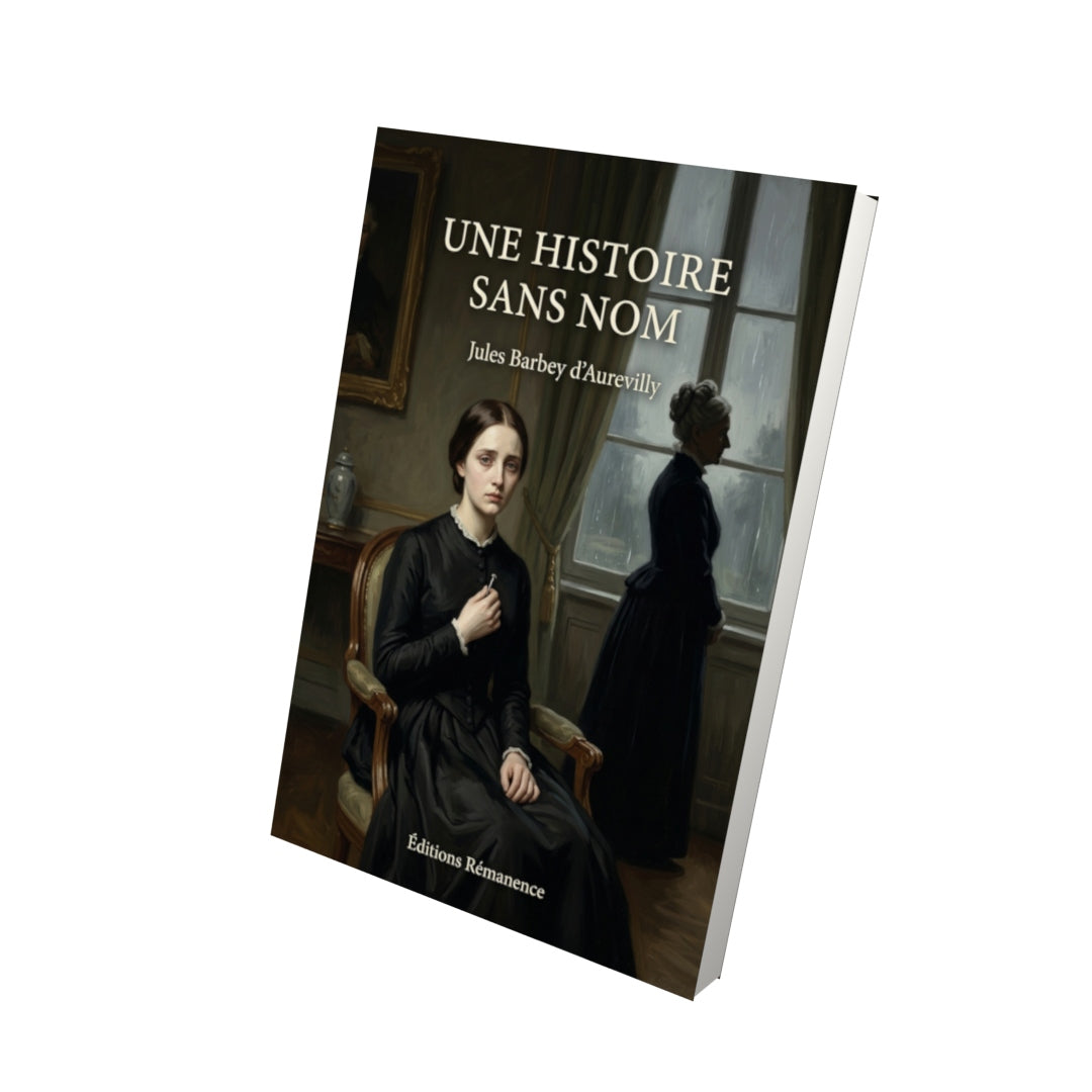 Livre Une histoire sans nom par Jules Barbey d’Aurevilly - Vue 3D - Editions Remanence